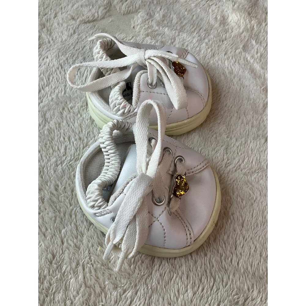 Build A Bear Workshop Skechers Sneakers Shoes White Heart Charm Glitter - Picture 3 of 10